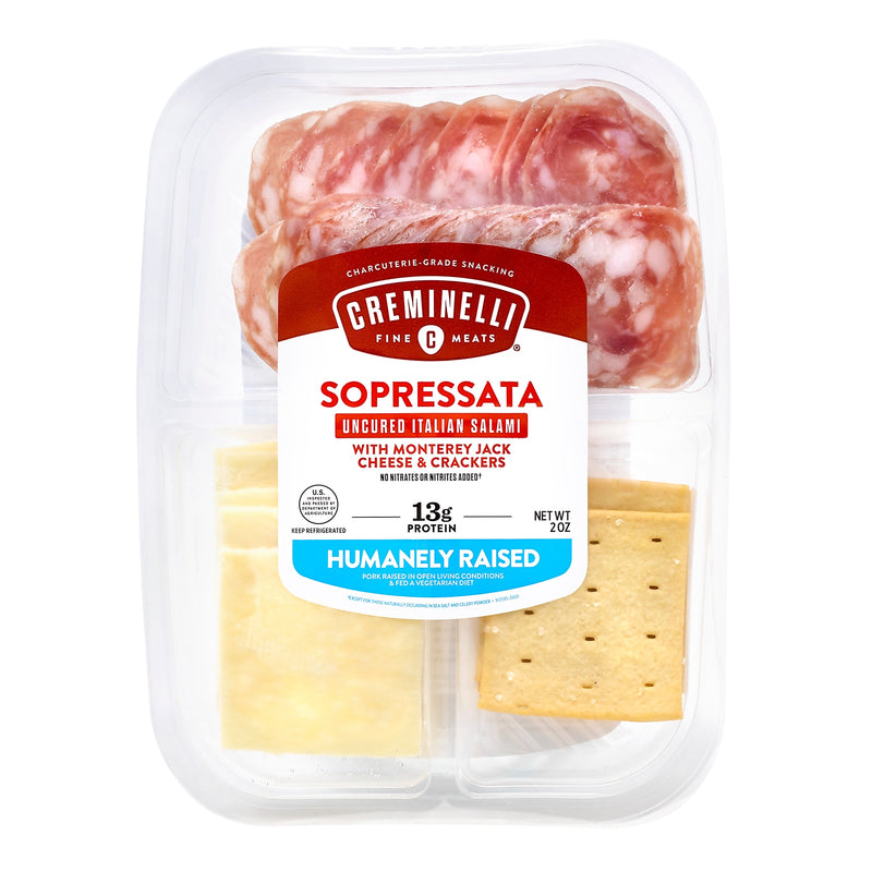 Creminelli Sopressata, Monterey Jack Cheese, Crackers, 0.5, 4/Pack (220-02085)