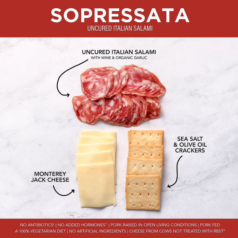 Creminelli Sopressata, Monterey Jack Cheese, Crackers, 0.5, 4/Pack (220-02085)