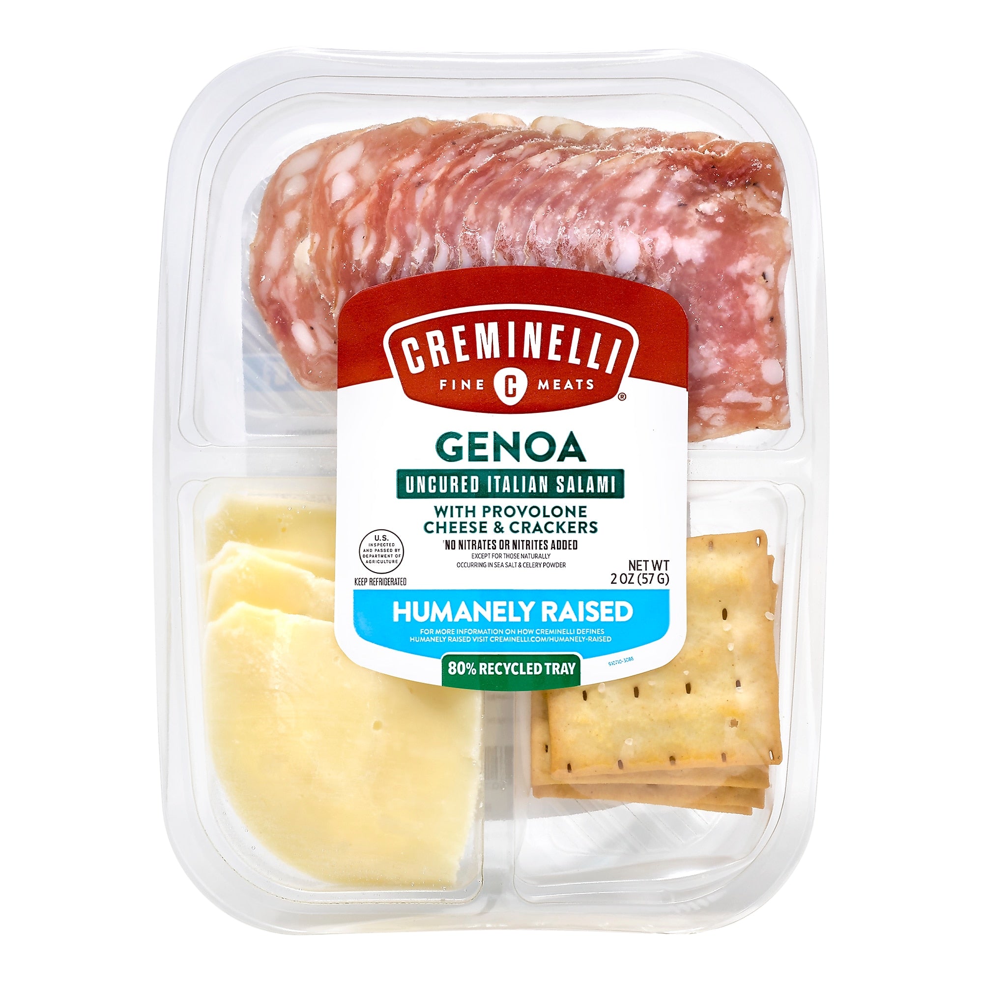 Creminelli Genoa, Provolone Cheese, Crackers, 0.5, 4/Pack (220-02086)