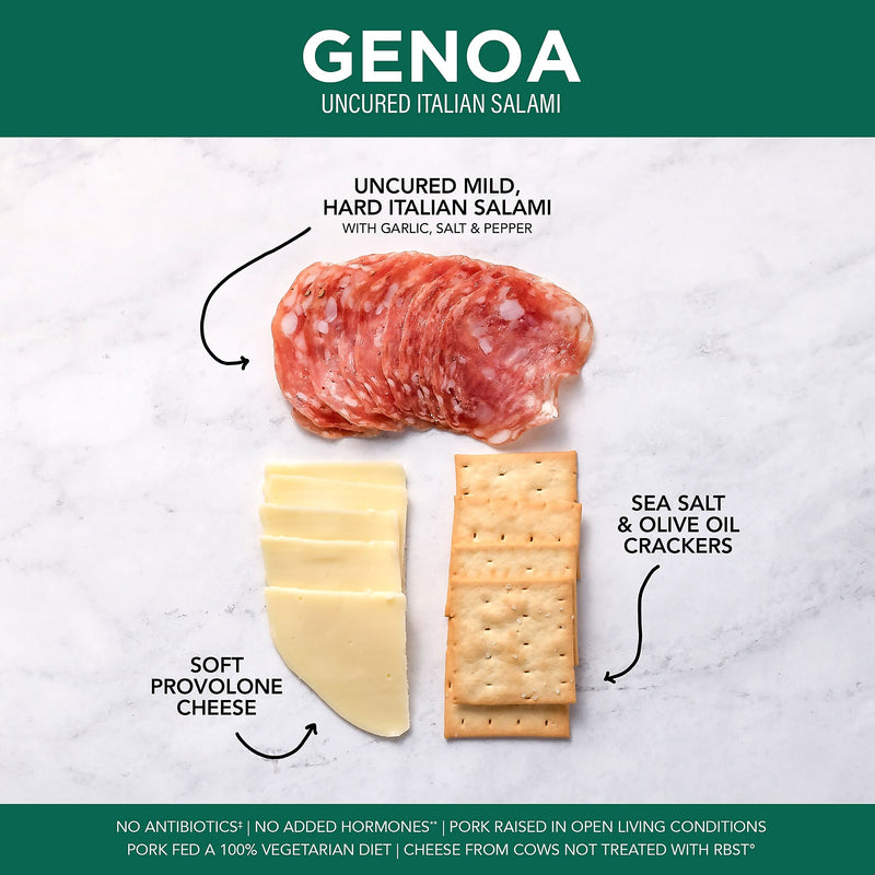 Creminelli Genoa, Provolone Cheese, Crackers, 0.5, 4/Pack (220-02086)