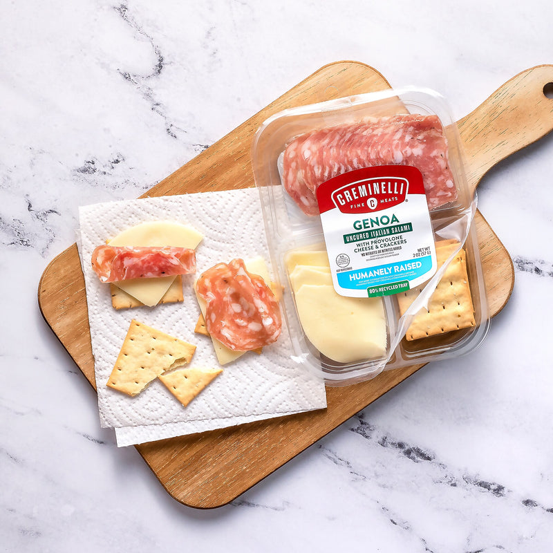 Creminelli Genoa, Provolone Cheese, Crackers, 0.5, 4/Pack (220-02086)