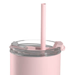 ASOBU 20-Ounce Aquilina Double-Wall-Insulated Stainless Steel Tumbler with Straw, Pink (NA-BF23P)