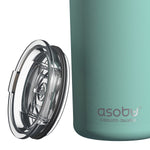 ASOBU Stainless Steel Double Wall Insulated Travel Mug, 20 oz., Mint (ADNANASM90MINT)