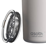 ASOBU Stainless Steel Double Wall Insulated Travel Mug, 20 oz., White (ADNANASM90W)