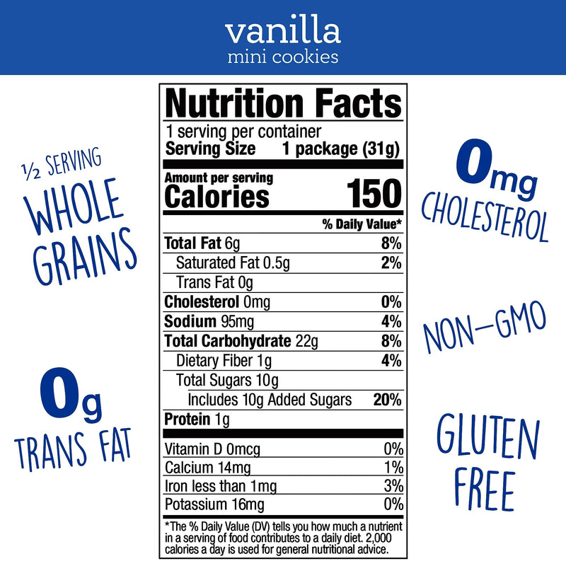 HomeFree Gluten Free Mini Vanilla Cookies, 1.1 oz., 10/Pack (307-00362)