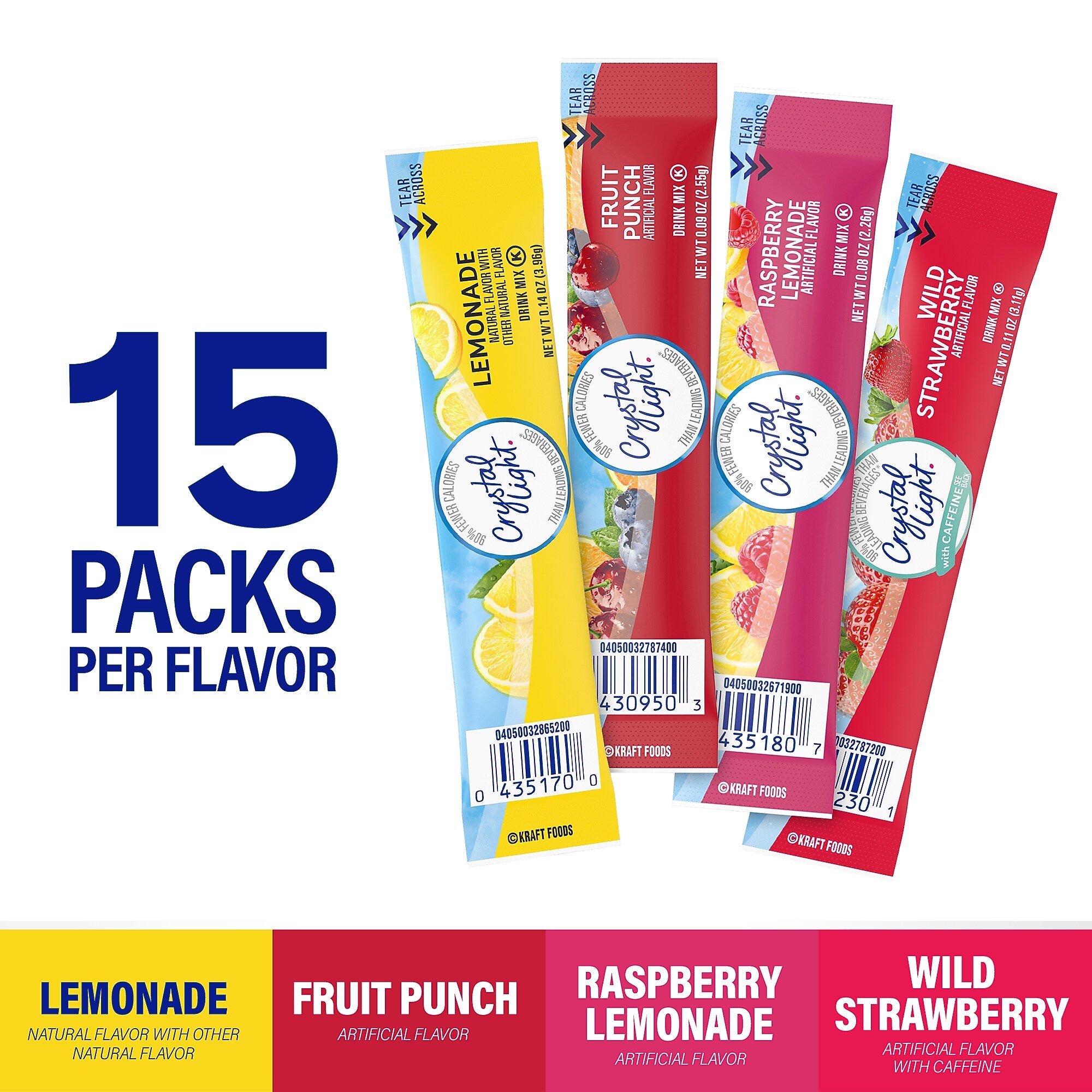 Crystal Light Sugar-Free Variety Pack, 60 Packets/Pack (220-02054)