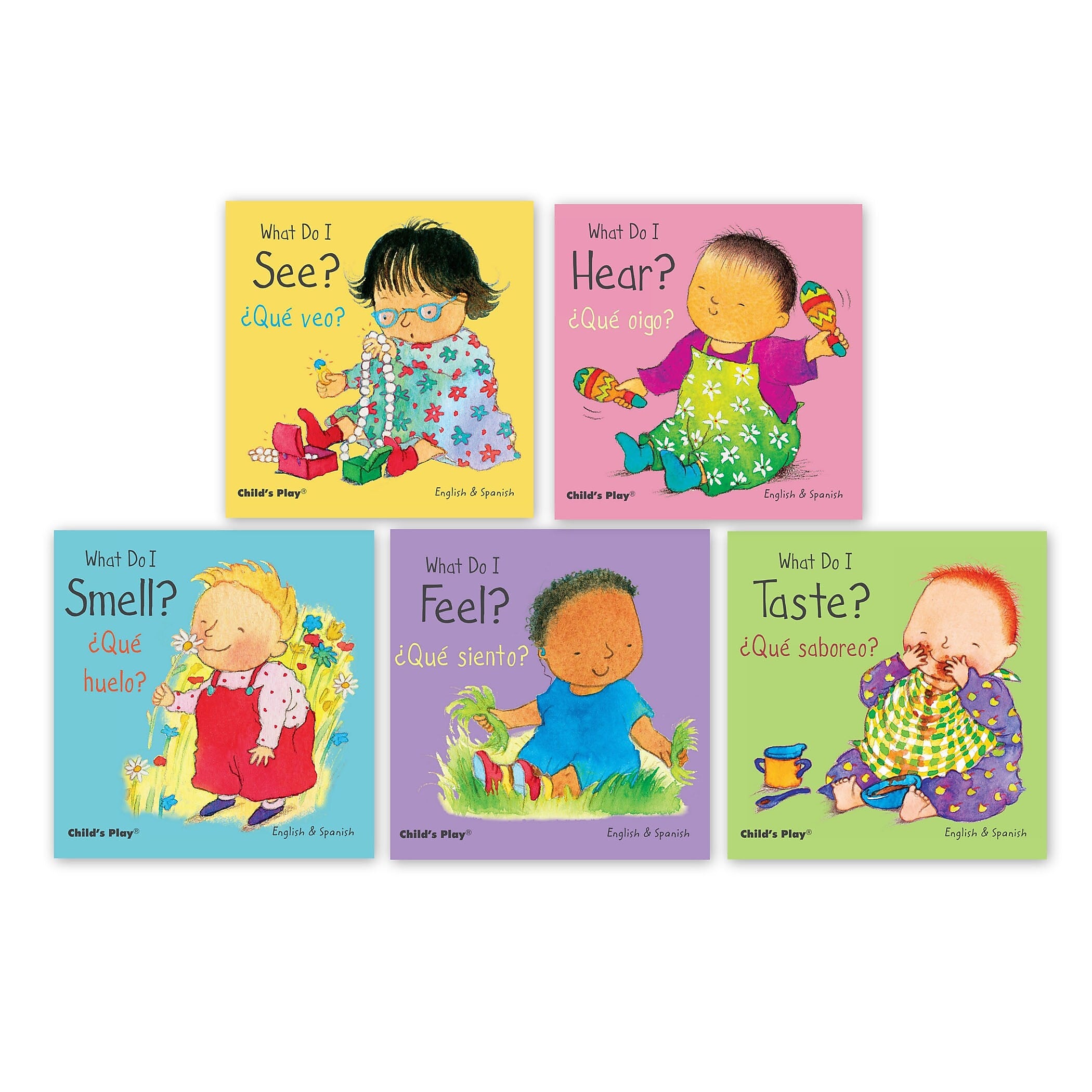 Child's Play Small Senses Bilingual Board Books, 5/Set (CPYCPSS)