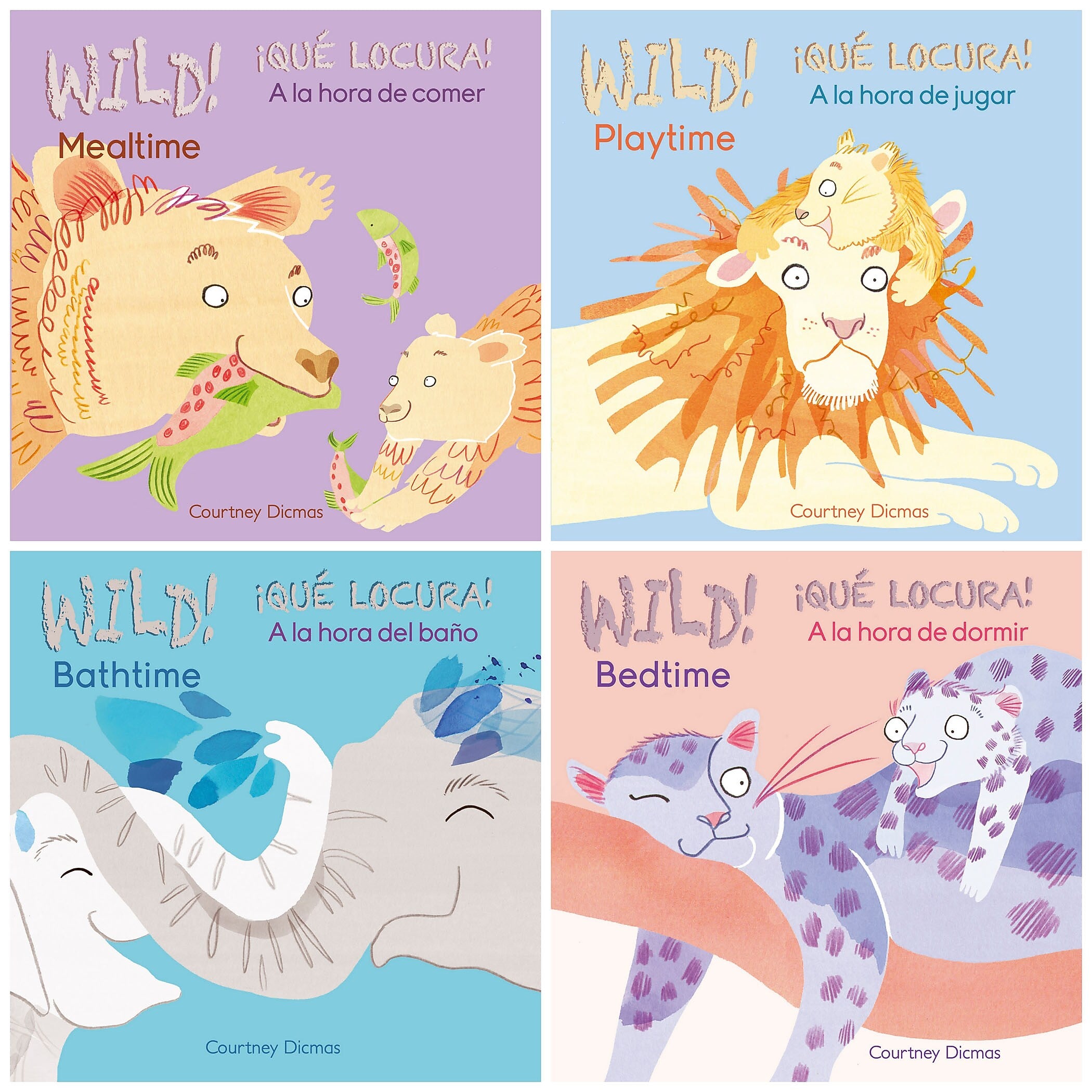 Child's Play Wild! Bilingual Board Books, Set of 4 (CPYCPW)