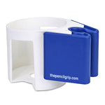The Pencil Grip Hydro Holdr Clip-On Bottle Holder, White/Blue, 6/Pack (TPG82006)