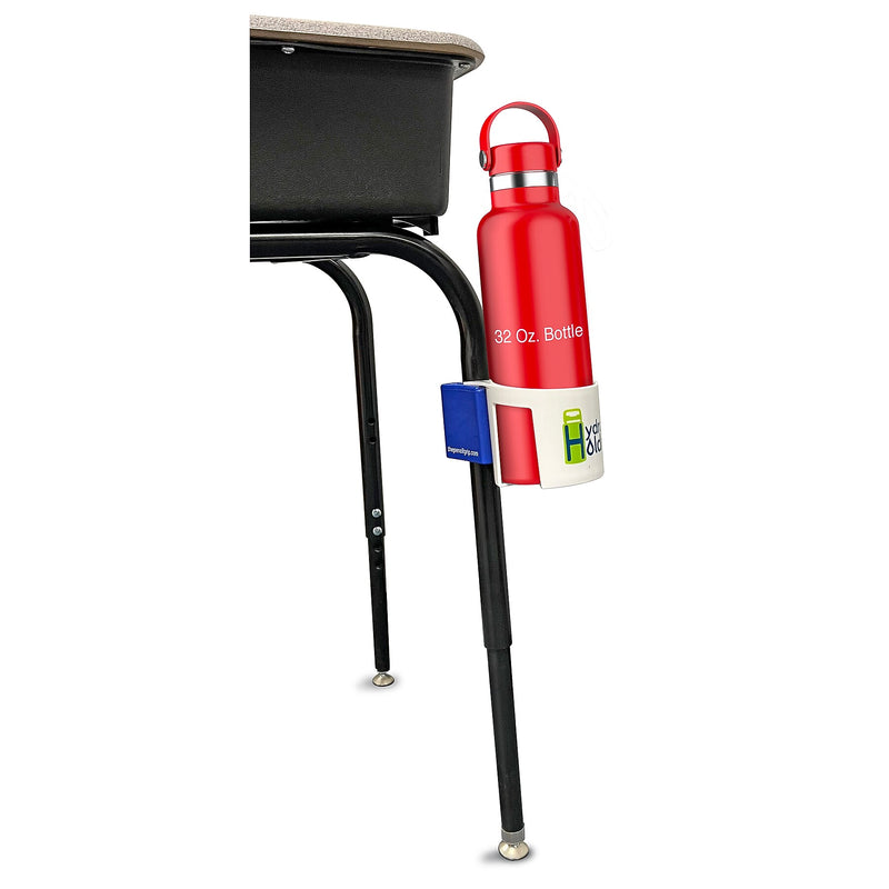 The Pencil Grip Hydro Holdr Clip-On Bottle Holder, White/Blue, 6/Pack (TPG82006)