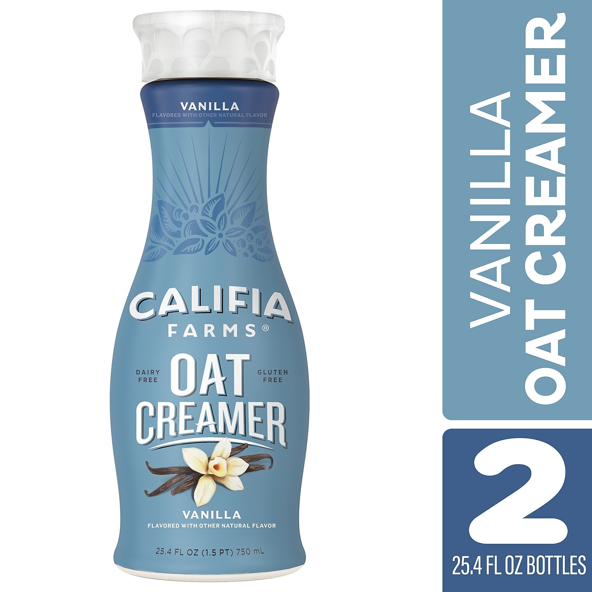 Califia Farms Vanilla Oat Milk Liquid Creamer, 25.4 oz., 2/Pack (600-00278)