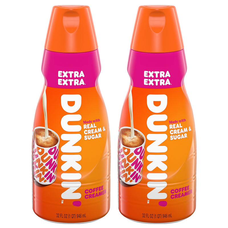 Dunkin' Original Liquid Coffee Creamer, 32 oz., 2/Pack (600-00280)