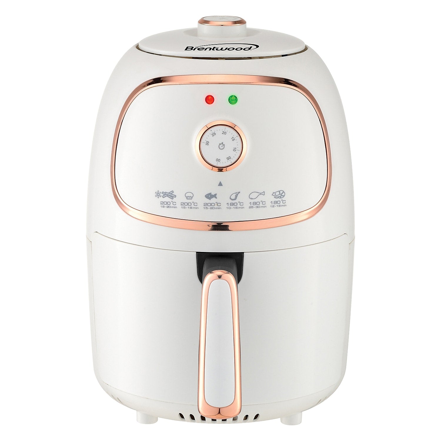 Brentwood 2-Qt. 1,200-Watt Electric Air Fryer with Timer and Temperature Control (White), (AF-202W)