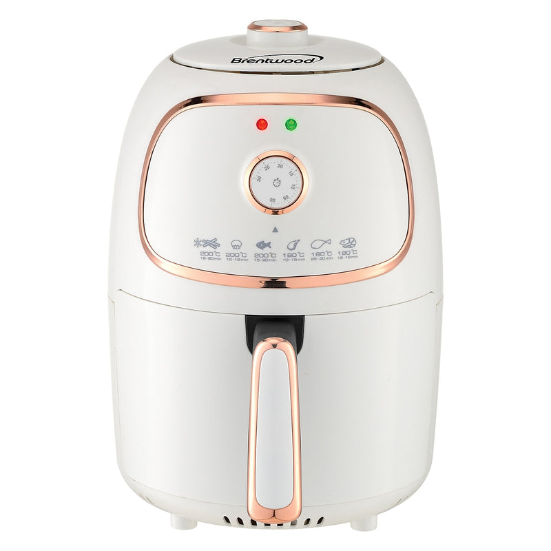 Brentwood 2-Qt. 1,200-Watt Electric Air Fryer with Timer and Temperature Control (White), (AF-202W)