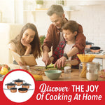Brentwood 9-Piece Nonstick Copper-Clad Cookware Set with Glass Lids, (BPS-309C)