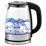 Brentwood Stainless Steel Cordless Glass Electric Kettle, 7-Cups (KT-1982DBK)