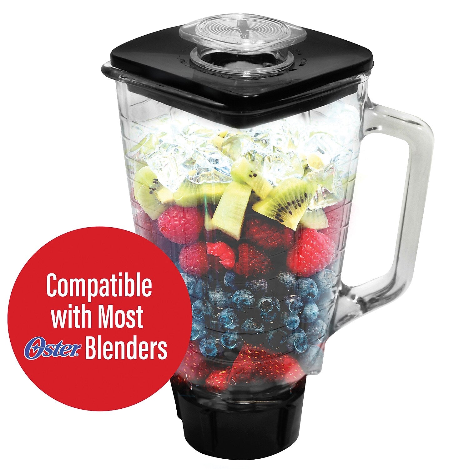 Brentwood 42-Oz. Blender Glass Jar Replacement, Black (P-OST722)