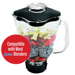 Brentwood 60-Oz. Blender Glass Jar Replacement, Black (P-OST723)