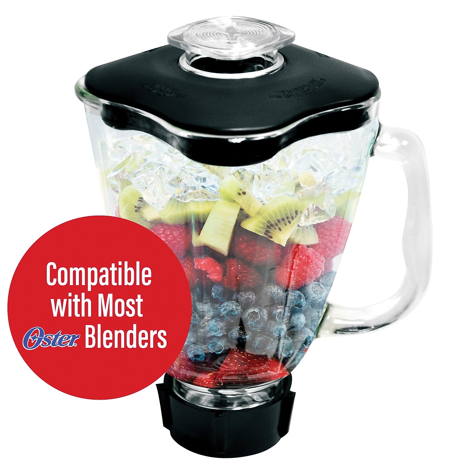 Brentwood 60-Oz. Blender Glass Jar Replacement, Black (P-OST723)
