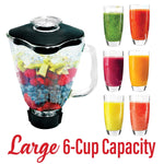 Brentwood 60-Oz. Blender Glass Jar Replacement, Black (P-OST723)
