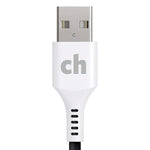 cellhelmet Charge and Sync USB-C to USB-A Round Cable, 10' (CABLE-C-A-10-R-G)