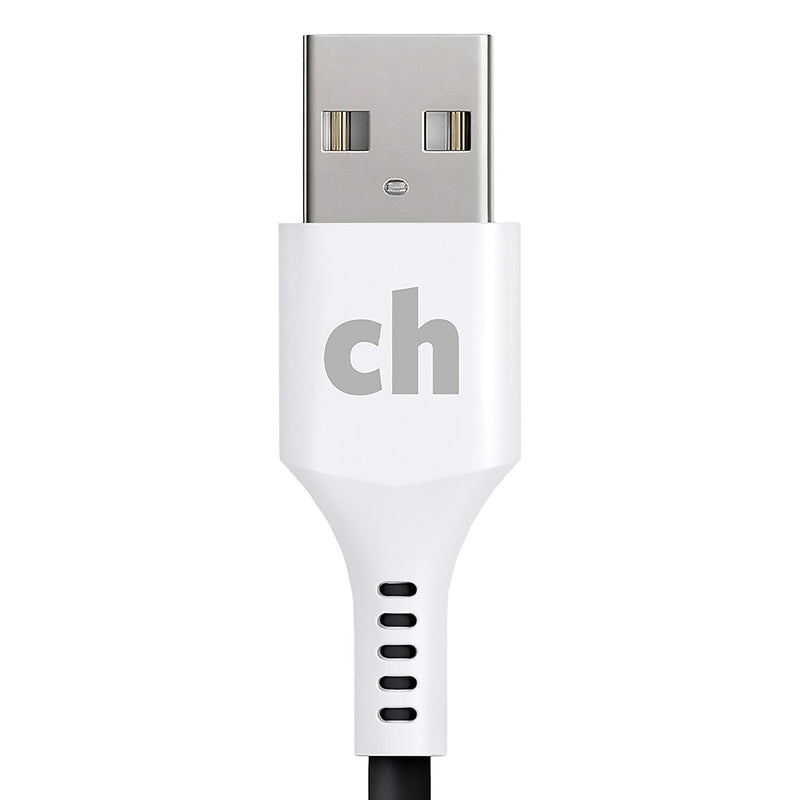 cellhelmet Charge and Sync USB-C to USB-A Round Cable, 10' (CABLE-C-A-10-R-G)