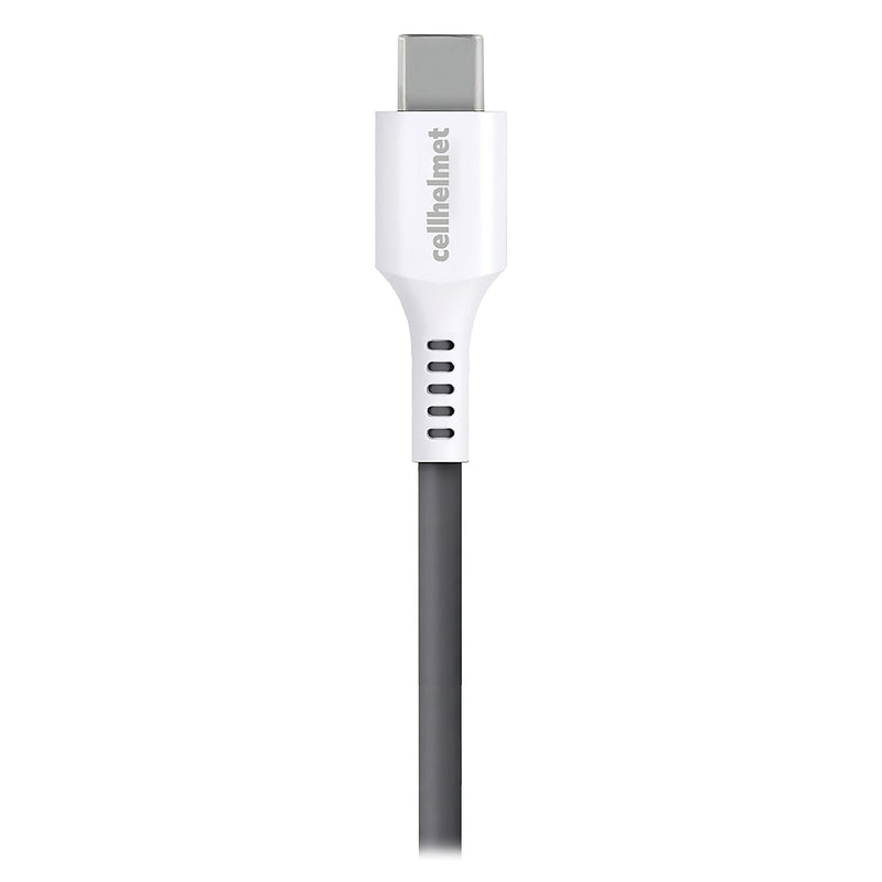 cellhelmet Charge and Sync USB-C to USB-C Round Cable, 6' (CABLE-C-C-6-R-G)