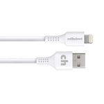 cellhelmet Charge and Sync USB-A to Lightning Round Cable, 3' (CABLE-LIGHT-A-3-R-W)