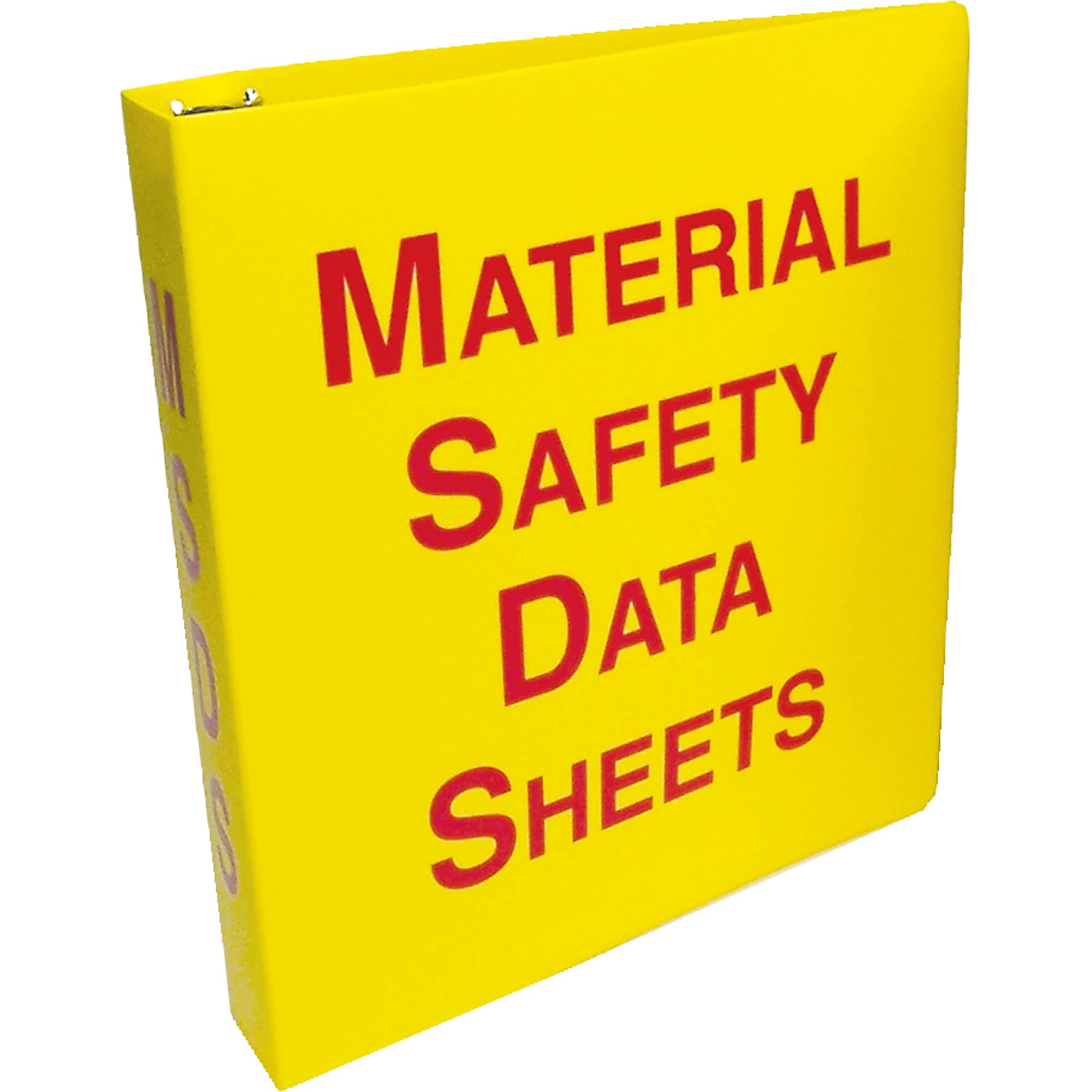 Accuform MSDS Material Safety Data Sheets 1 1/2" 3-Ring Binder, Yellow/Red (ZRS641)