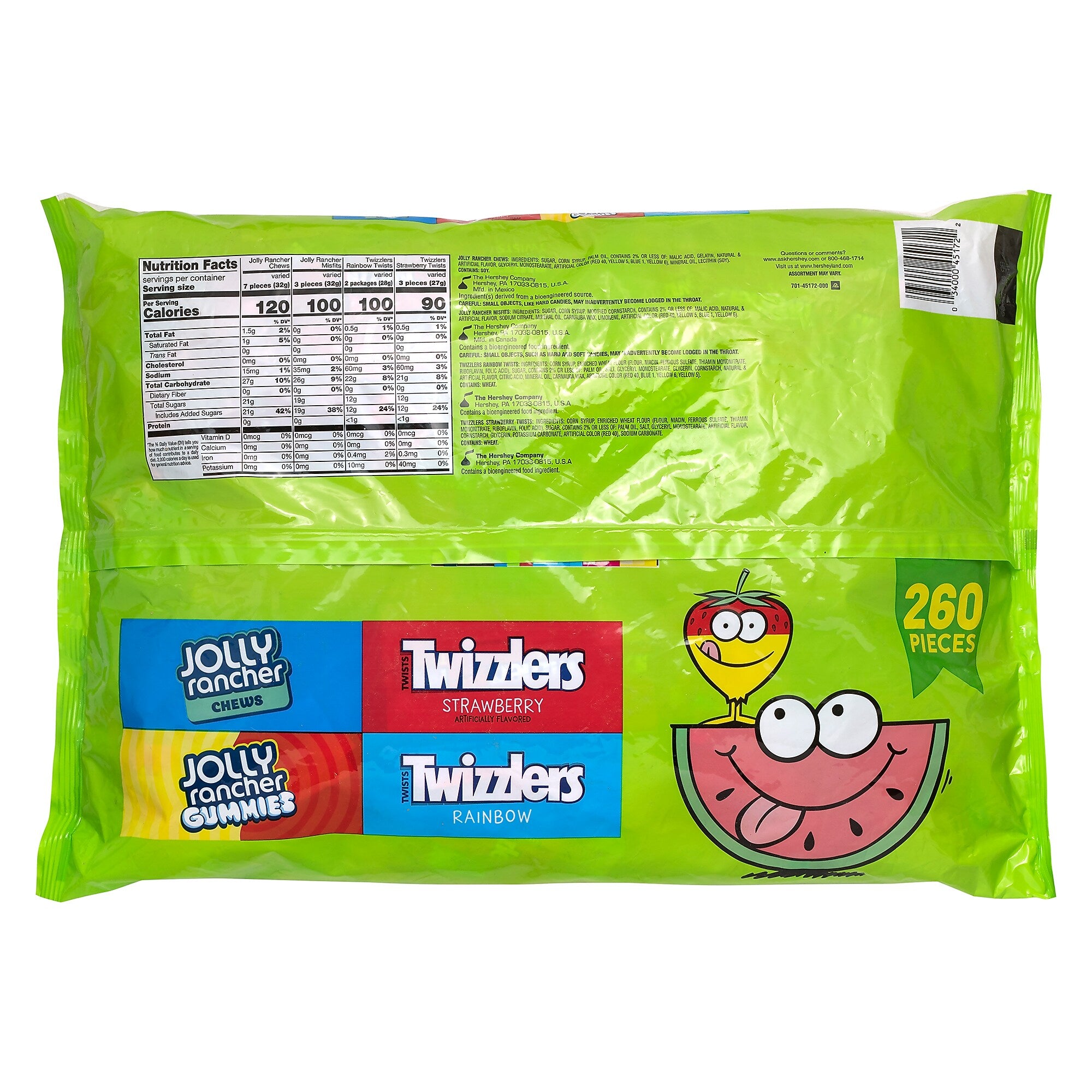 Hershey's Jolly Rancher, Twizlers Variety Bag, 260/Count (220-02061)