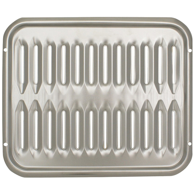 Range Kleen 2-Piece Heavy-Duty Porcelain and Chrome-Plated 16-In. x 12.75-In. Full Size Broiler Pan (BP100)