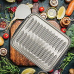 Range Kleen 2-Piece Heavy-Duty Porcelain and Chrome-Plated 16-In. x 12.75-In. Full Size Broiler Pan (BP100)