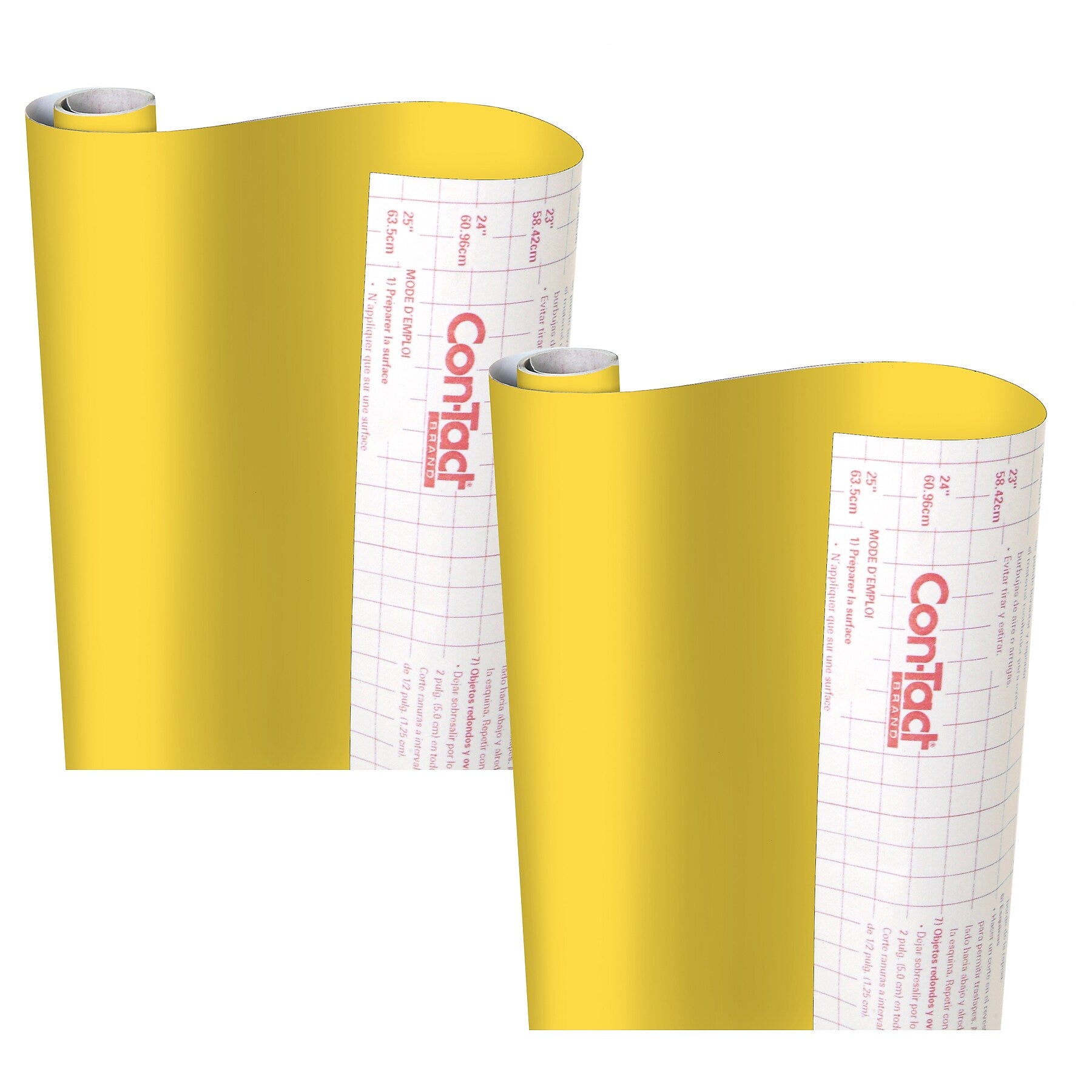 Con-Tact Creative Covering™ Adhesive Covering, 18" x 16' Per Roll, Yellow, 2 Rolls (KIT16FC9AH2206-2)