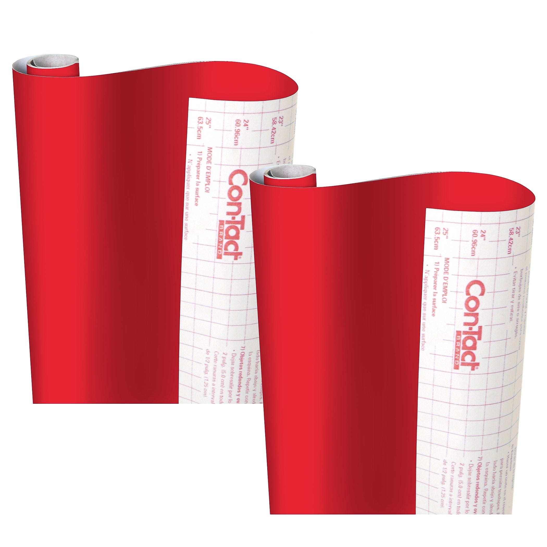 Con-Tact Creative Covering™ Adhesive Covering, 18" x 16', Red, 2 Rolls (KIT16FC9AH3206-2)