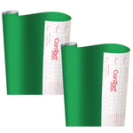 Con-Tact Creative Covering™ Adhesive Covering, 18" x 16', Kelly Green, 2 Rolls (KIT16FC9AH4206-2)