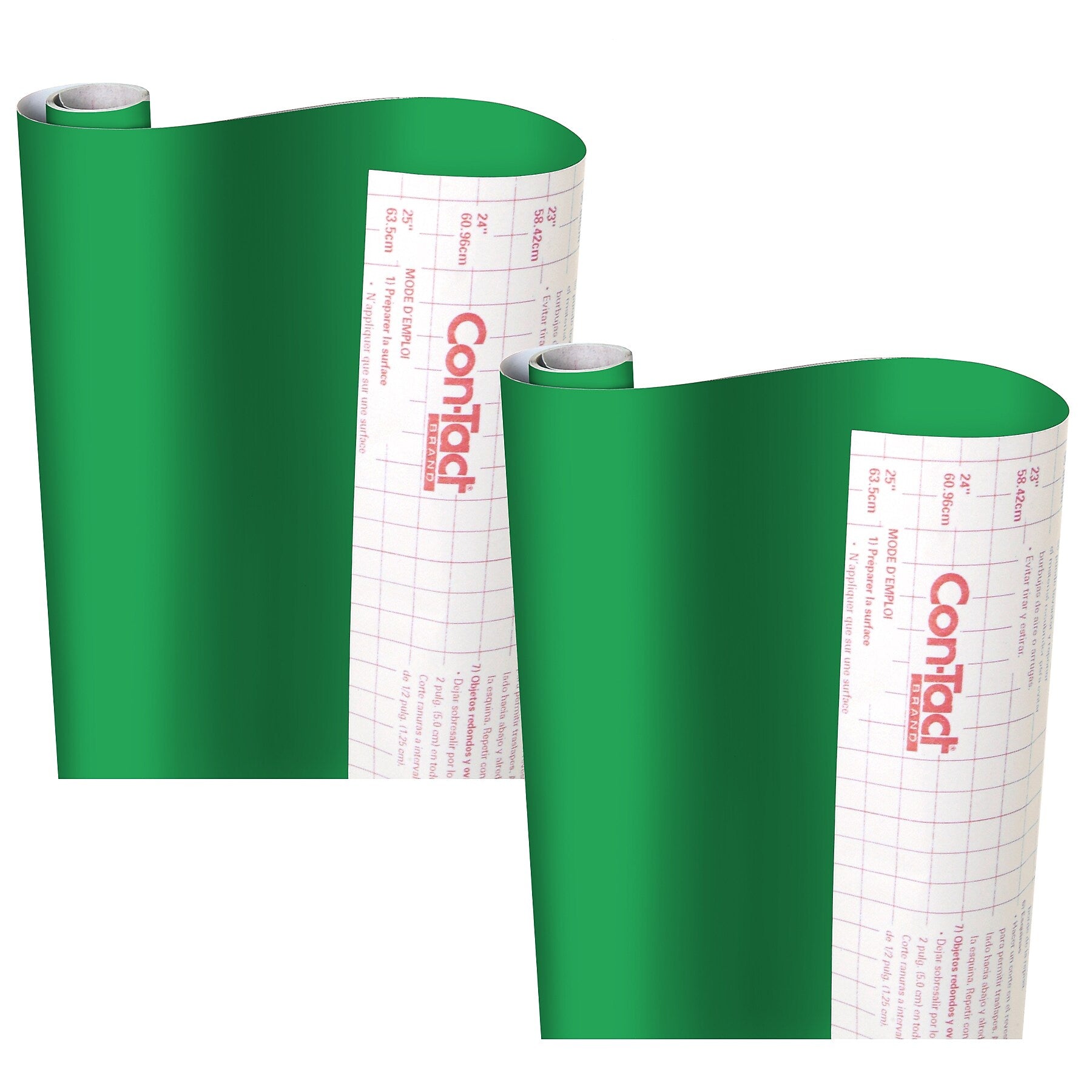 Con-Tact Creative Covering™ Adhesive Covering, 18" x 16', Kelly Green, 2 Rolls (KIT16FC9AH4206-2)