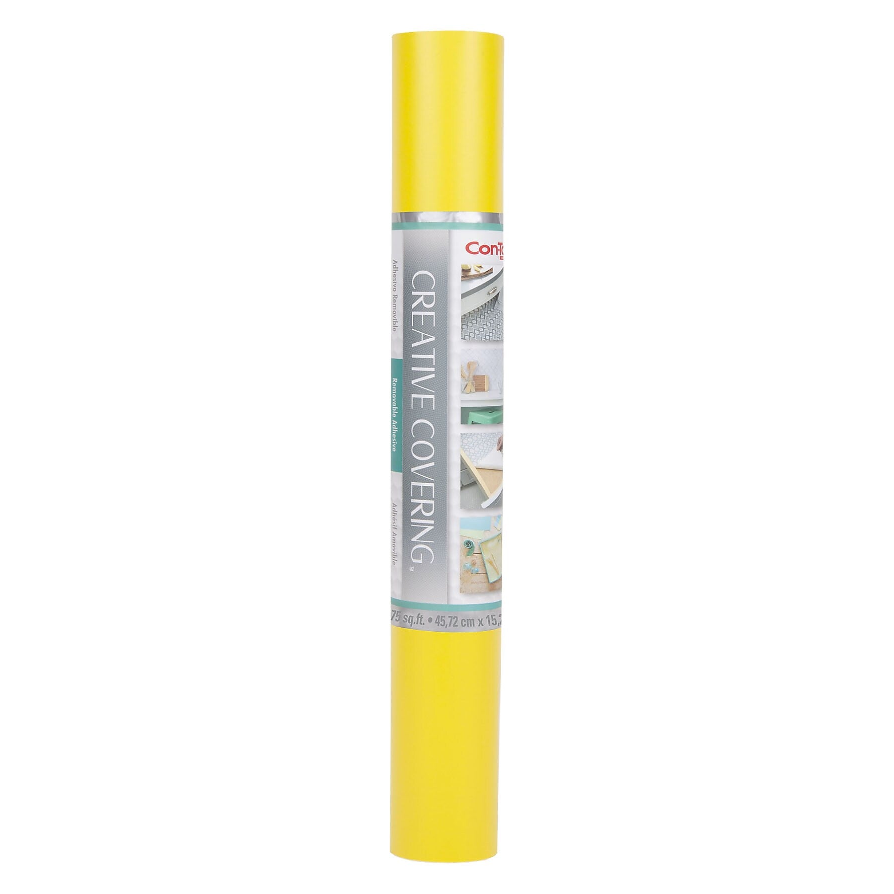 Con-Tact® Creative Covering™ Adhesive Covering, 18" x 50', Yellow, 1 Roll (KIT50FC9AH2606)