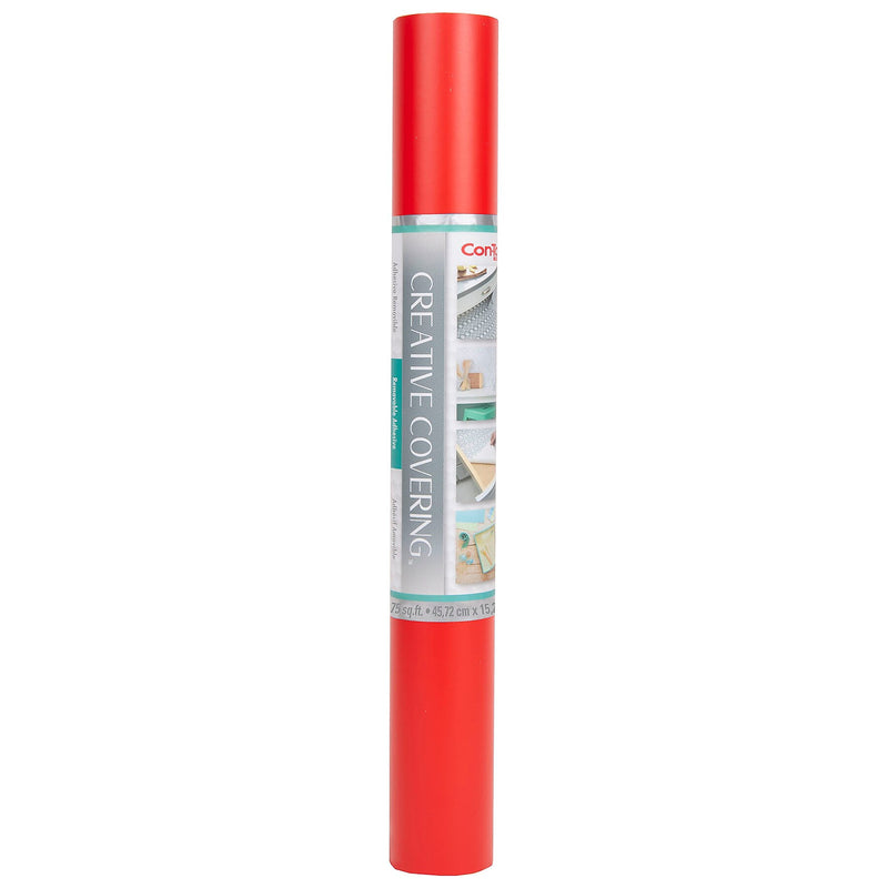 Con-Tact® Creative Covering™ Adhesive Covering, 18" x 50', Red, 1 Roll (KIT50FC9AH3606)