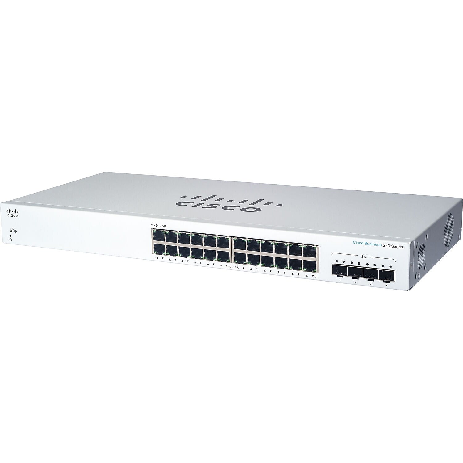 Cisco 220 24-Port Gigabit Ethernet Managed Switch, Silver (CBS22024T4XNA)