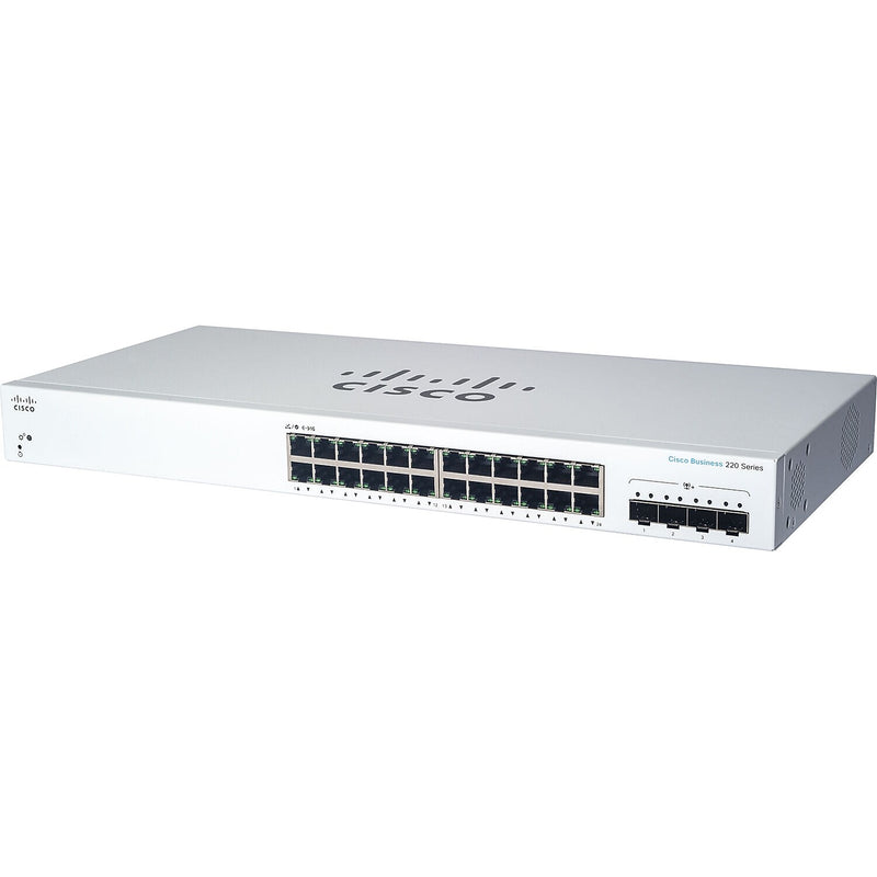 Cisco 220 24-Port Gigabit Ethernet Managed Switch, Silver (CBS22024T4XNA)