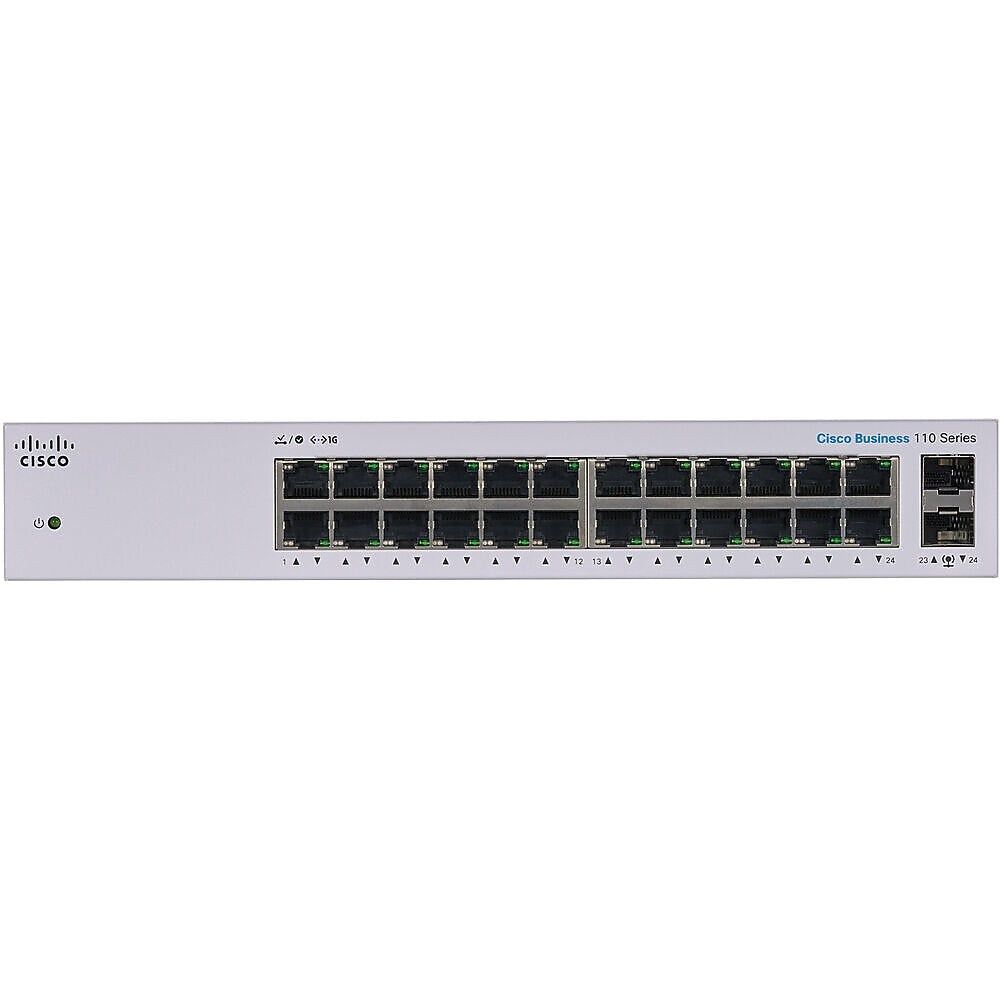 Cisco 110 24-Port Gigabit Ethernet Managed Switch, Silver (CBS11024TNA)