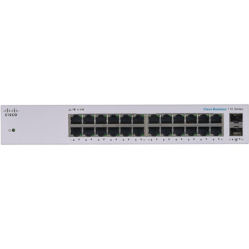 Cisco 110 24-Port Gigabit Ethernet Managed Switch, Silver (CBS11024TNA)