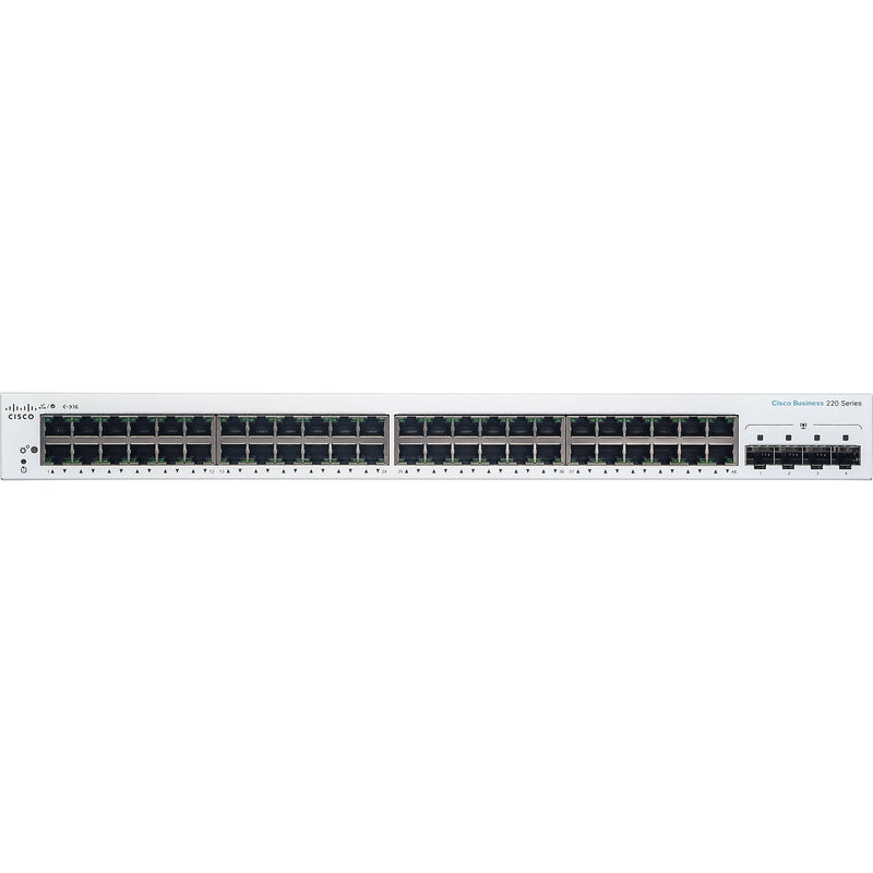 Cisco 220 48-Port Gigabit Ethernet Managed Switch, Silver (CBS22048T4GNA)