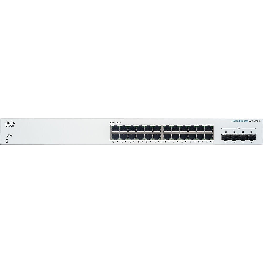 Cisco 220 24-Port Gigabit Ethernet Managed Switch, Silver (CBS22024T4GNA)