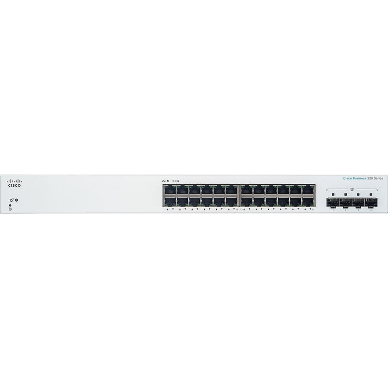 Cisco 220 24-Port Gigabit Ethernet Managed Switch, Silver (CBS22024T4GNA)