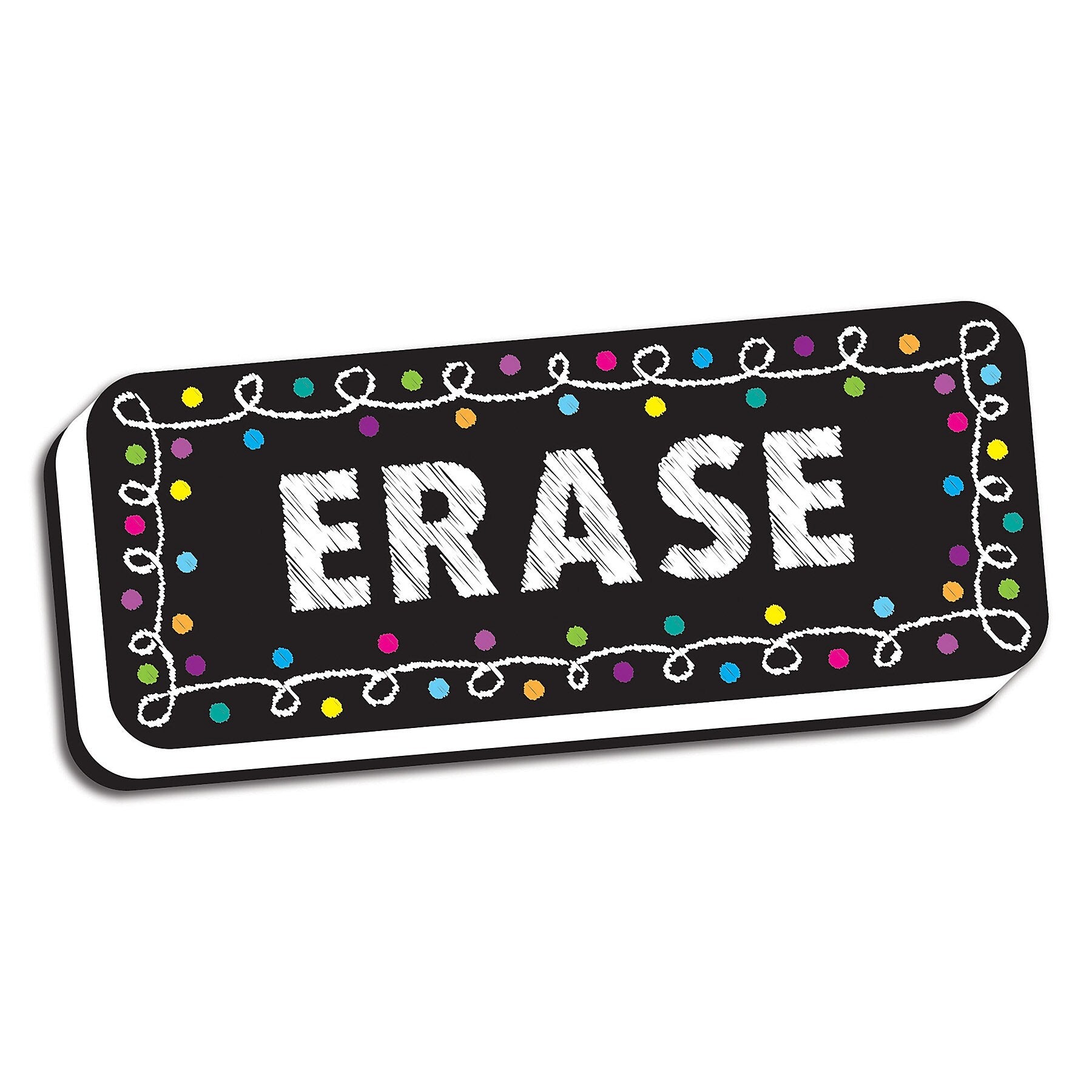 Ashley Productions Magnetic Whiteboard Eraser, Chalk Loops, 2" x 5", Pack of 6
