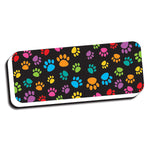 Ashley Productions Magnetic Whiteboard Eraser, Colorful Assorted Paw Pattern, 2" x 5", Pack of 6