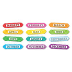 Ashley Productions Magnetic Die-Cut Timesavers & Labels, Months of the Year, Assorted Colors, 12 Per Pack, 3 Packs
