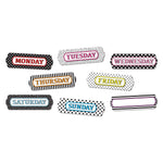 Ashley Productions Magnetic Die-Cut Timesavers & Labels, Days of the Week, Assorted Patterns, 8 Per Pack, 3 Packs