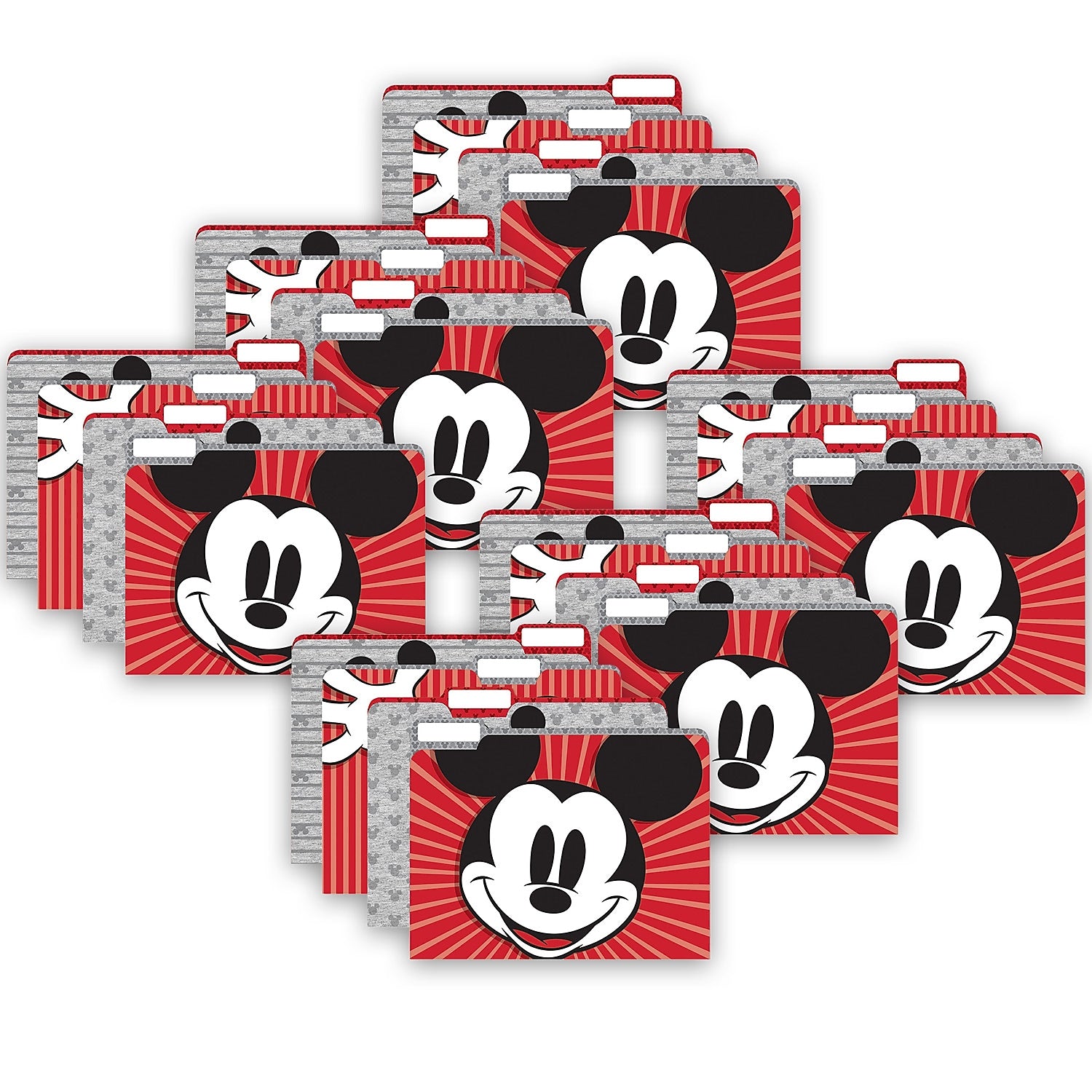 Eureka Mickey Mouse Throwback File Folders, Straight Cut, Letter Size, Assorted Colors, 4/Pack, 6 Packs/Bundle(EU-866443-6)